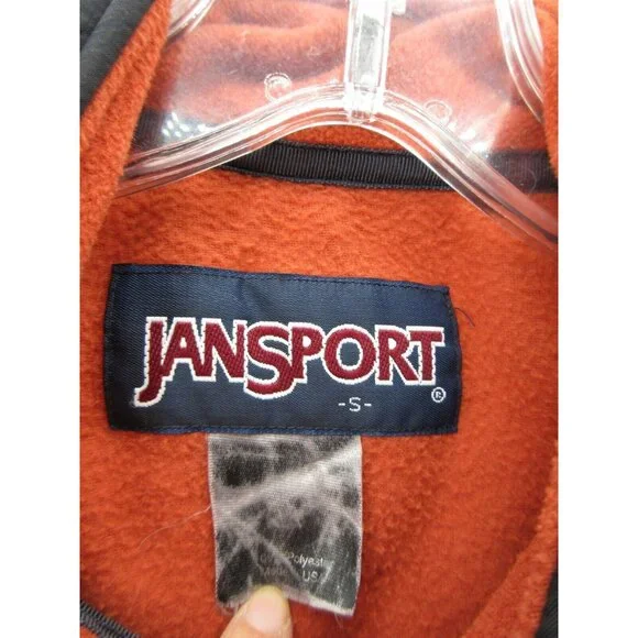 VINTAGE Jansport Vest Small Fleece Jacket Coat Full Zip Windbreaker - Picture 7 of 8